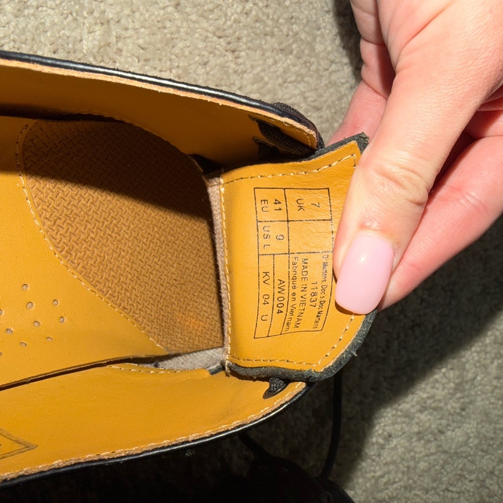 Dr. Martens Black Leather 3-Eye Oxford with Yellow Stitching - Picture 7 of 7